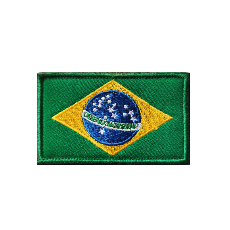 Americas Landen Vlag Klittenband Geborduurde Patches Chili Brazilië Mexico Panama Argentinië Cuba Vlag Badge Armband Stickers Diy
