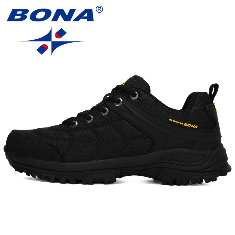 BONA-zapatos de senderismo de cuero nobuk para hombre, zapatillas de deporte de malla para exteriores, zapatos de escalada, zapatos deportivos de moda, nuevos diseñadores populares