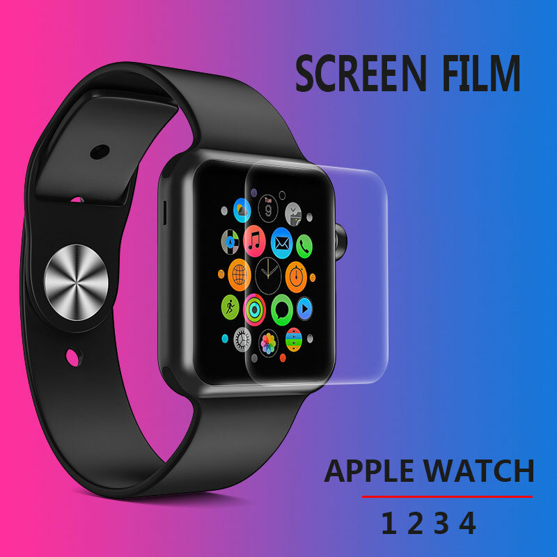 Screen Protector Clear Full Coverage Protective Film for iWatch 4 40MM 44MM Not Tempered Glass for Apple Watch 3 2 1 38MM 42MM