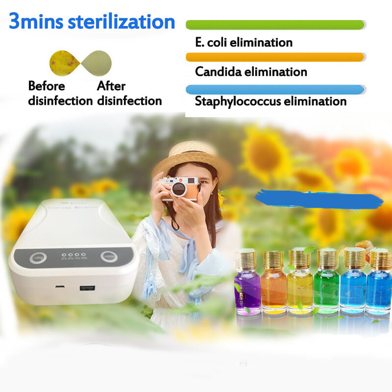 (24Hour) 5V UV Light Phone Sterilizer Box Jewelry Phone Cleaner Personal Disinfection Cabinet Aromatherapy Esterilizador