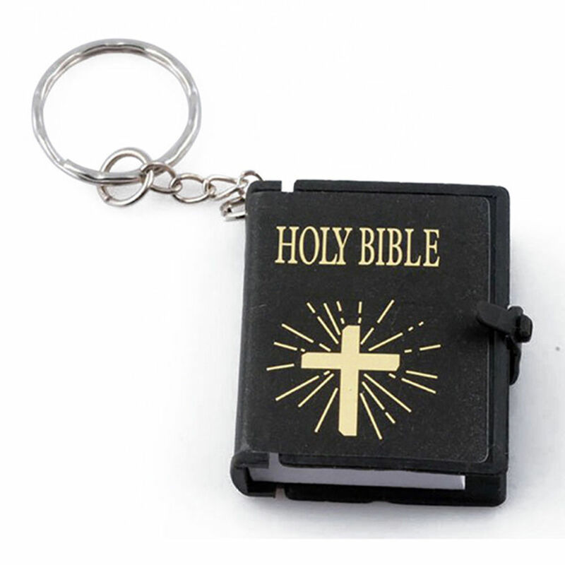 Mini Inggris Alkitab Suci Gantungan Kunci Kristen Yesus Salib Muslim Gantungan Kunci Tas Wanita Pesona Doa Tuhan Memberkati Aksesori Gantungan Kunci