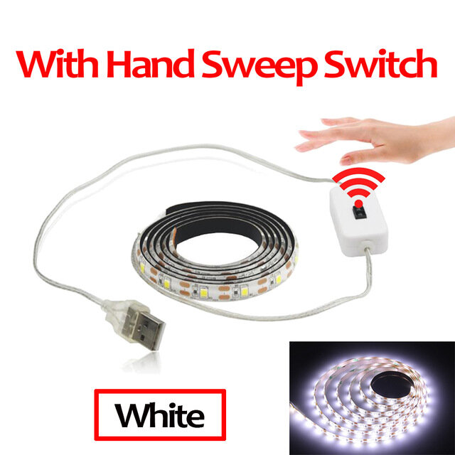 Bande lumineuse LED étanche avec capteur de mouvement et marche/arrêt, 5V DC, USB, rétro-éclairage de la télévision, de la cuisine, A1