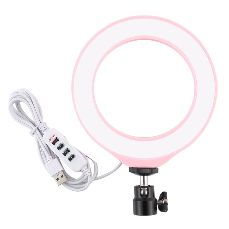 Anillo de luz LED regulable por USB, iluminación de vídeo y fotografía Vlogging, 4,7 pulgadas, 12cm, 3 modos, soporte para teléfono móvil, lámpara para selfi en vivo