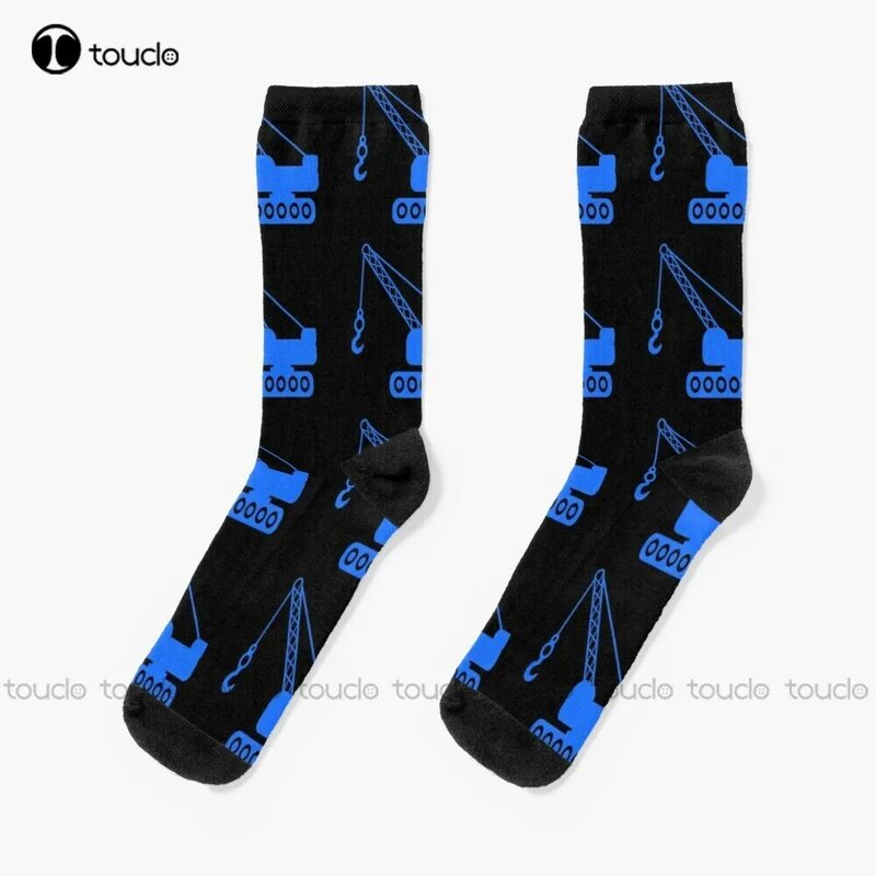 Alta qualidade personalizado 360 ° impressão digital hd de alta qualidade meias pretas do guindaste meias masculinas unisex adulto adolescente juventude meias personalizadas