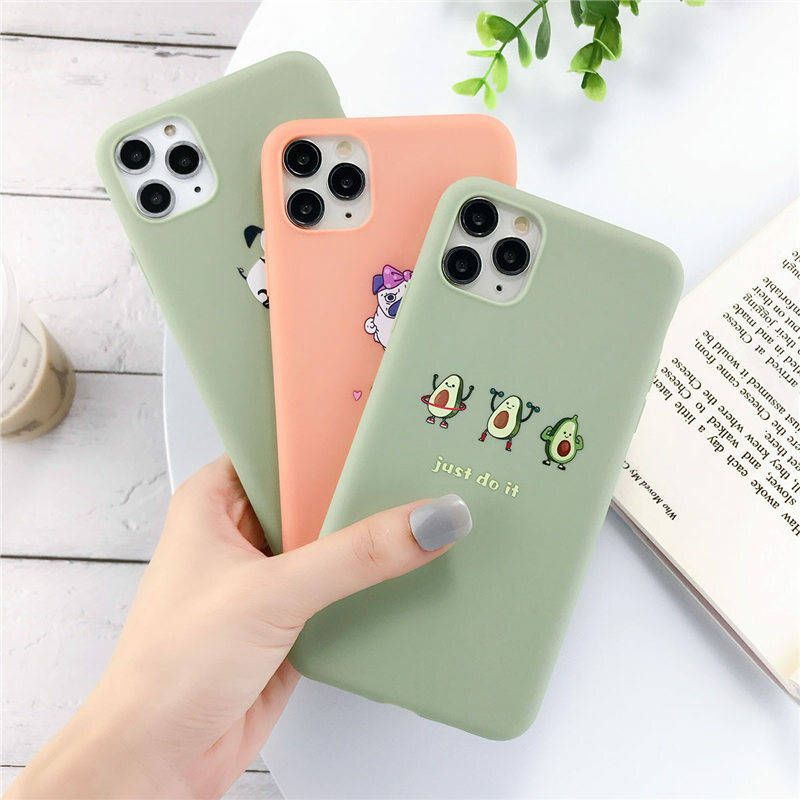 Lovebay Silicone Phone Cases For iPhone 11 Pro SE 2020 X XR XS Max 8 7 6 6s Plus 5s SE Avocado Waves Cactus Soft TPU Back Cover