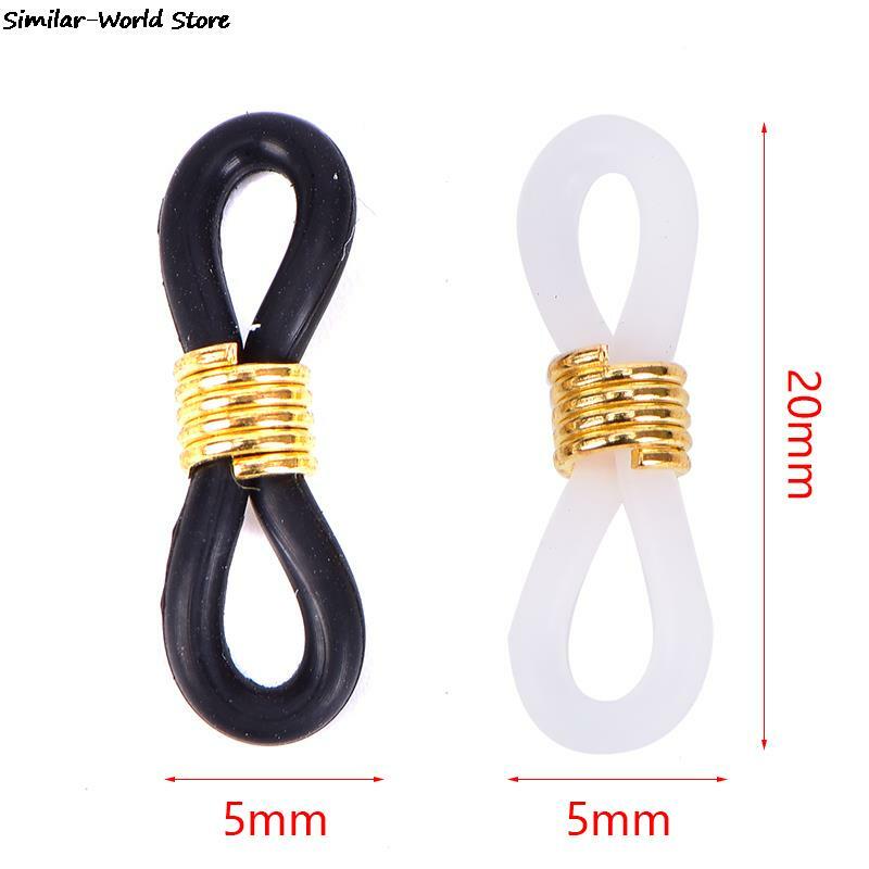20/40pcs Ear Hook Eyeglasses Spectacles Chain Glasses Retainer End Rope Sunglasses Cord Holder Strap Retainer End Loop Connector