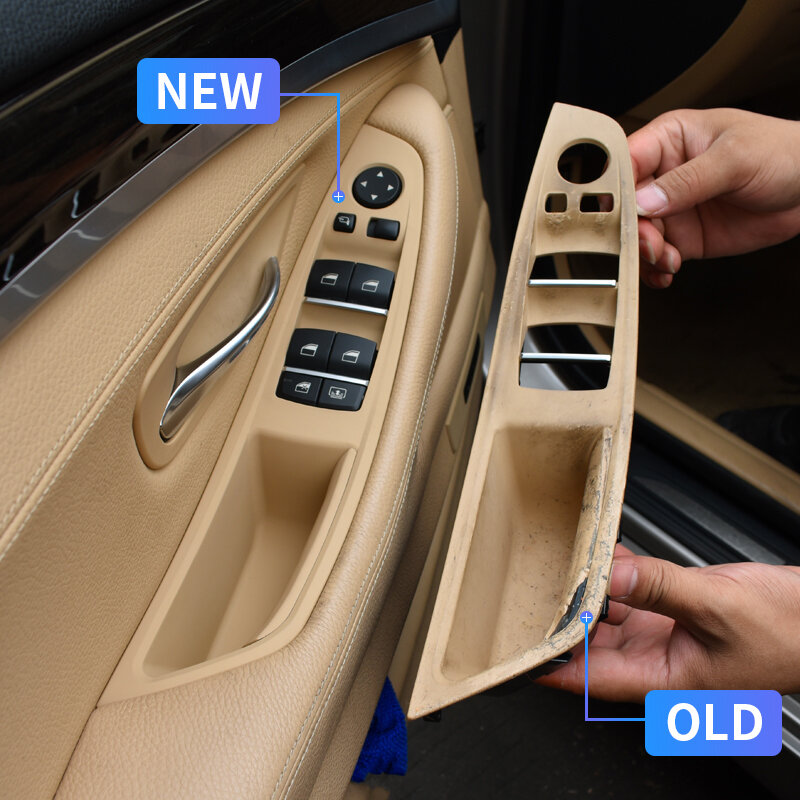 Quality Interior Front Door Armrest Panel Trim Pull Handle Set Replacement For BMW 5 Series F10 F11 F18 520i 523i 525i 528i 535i