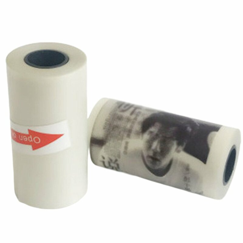 Rollo de papel térmico para impresora fotográfica PeriPage PAPERANG, etiqueta adhesiva, transparente, 1 unidad