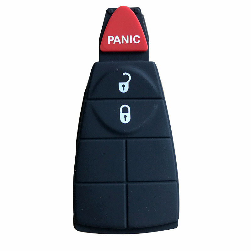 Almohadillas de Botón de goma de repuesto, carcasa de llave remota inteligente, botón de caja Fobik, entrada sin llave Fob para Dodge para Chrysler
