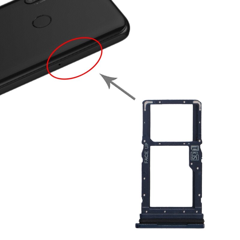 SIM Card Tray + Micro SD Card Tray for Motorola Moto G8