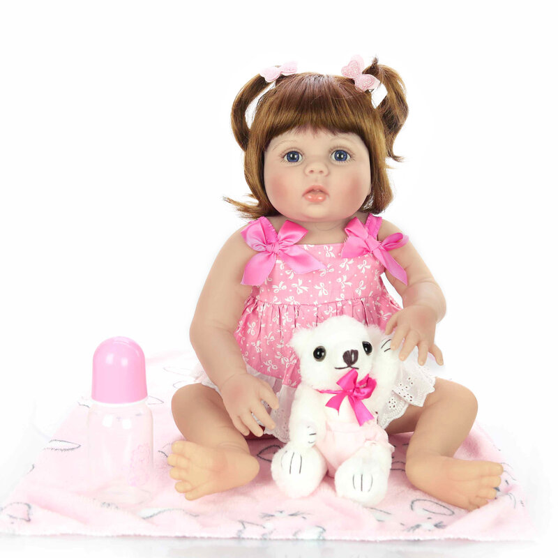 KEIUMI 23 дюйма реалистичные куклы для новорожденных, полностью силиконовые виниловые реалистичные куклы для девочек, подарки на день рождения...
