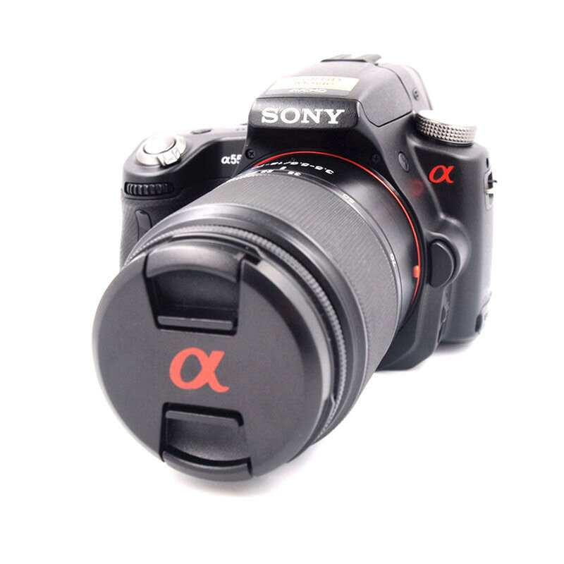 소니 알파 DSLR 렌즈 프로텍터용 스냅 온 렌즈, 전면 카메라 렌즈 캡, 후드 커버, 49mm, 55mm, 58mm