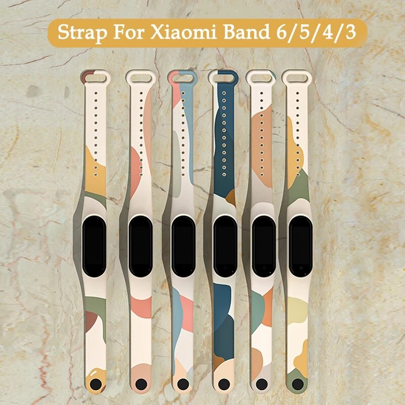 Correa de silicona para Xiaomi Mi Band 6, 5, 4, 3, reloj deportivo, pulsera colorida para Amazfit Band 5, Mi Band 3, 4, 5, 6