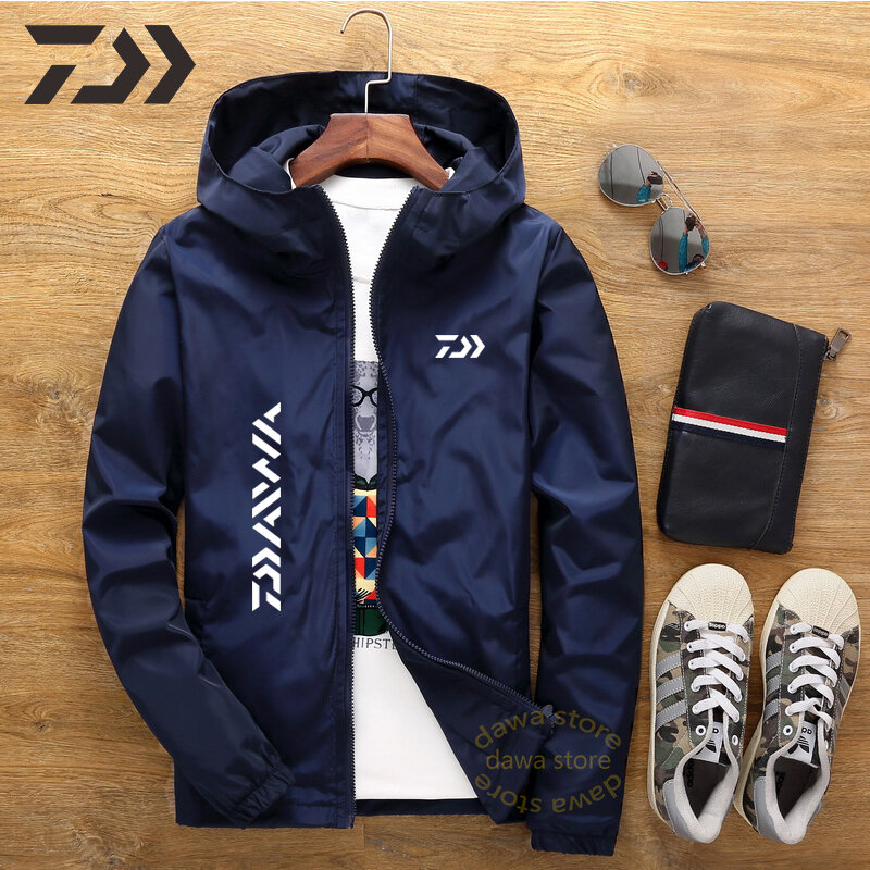 Daiwa 자켓 남자 낚시 셔츠 솔리드 얇은 자외선 보호 의류 낚시 의류 여름 통풍 빠른 드라이 소프트 쉘 야외