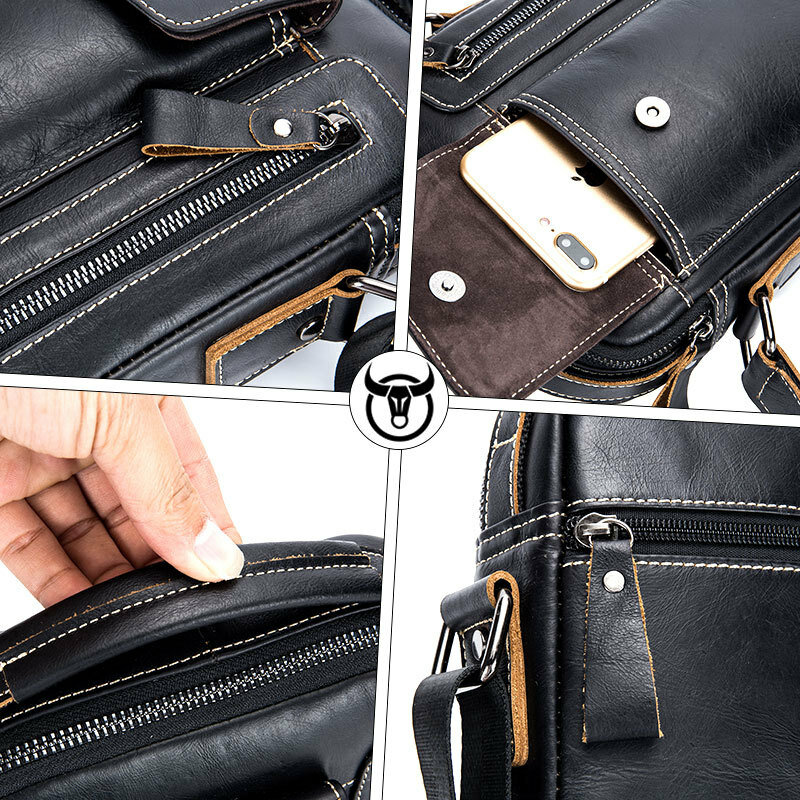 Weysfor Genuine Leather Crossbody Men Messenger Bag Hot Sale Male Small Man Flap Fashion Shoulder Bags Men's Travel New Handbags