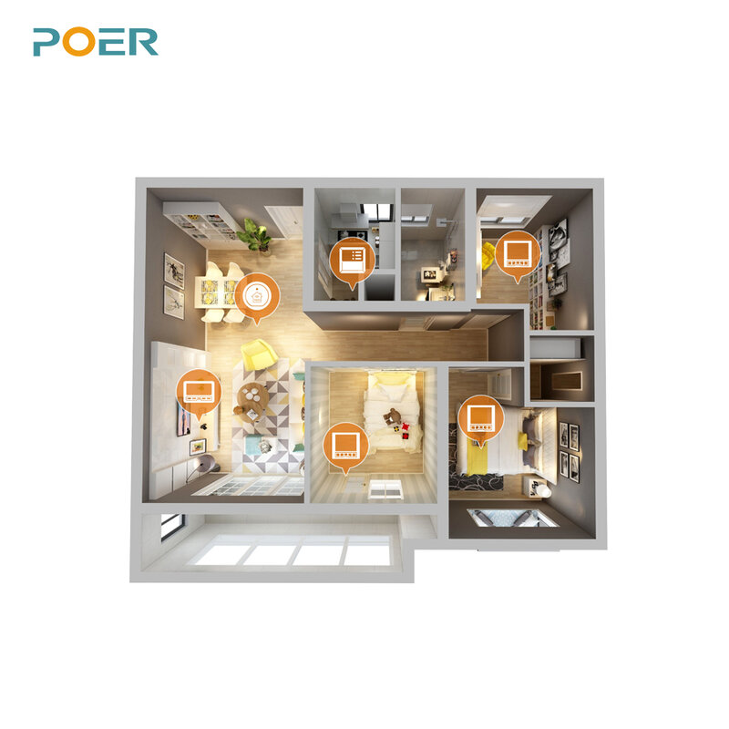 POER-Smart واي فاي التدفئة ترموستات ، وحدة تحكم في درجة الحرارة لغلاية الغاز ، التدفئة تحت البلاط الكهربائية ، ودعم اليكسا ، 110-220 فولت
