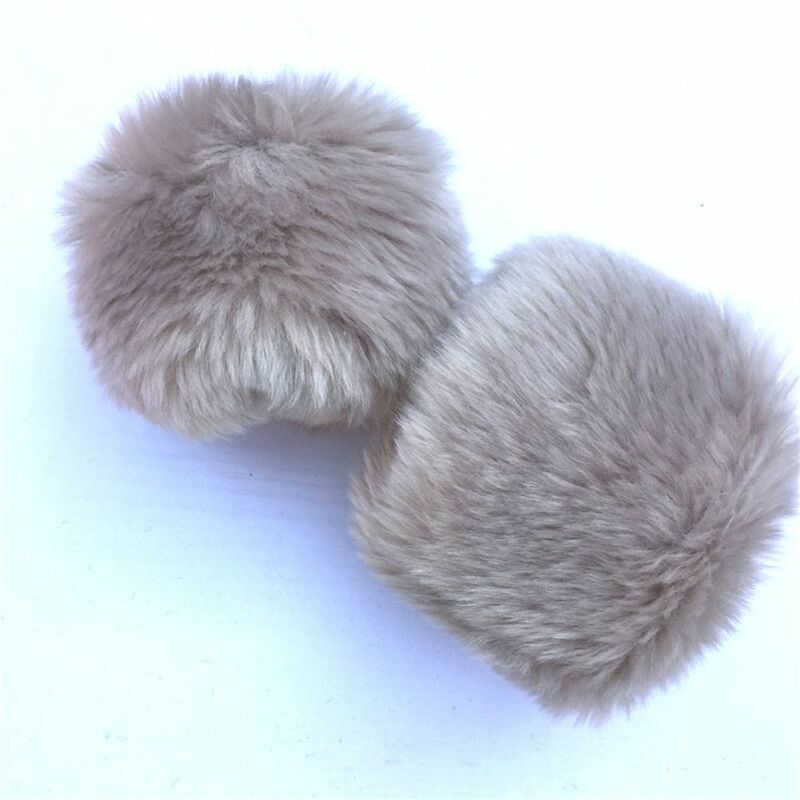 Polsini da polso in pelliccia sintetica polso a maniche lunghe per cappotto e giacche in lana braccialetti pelosi scaldamuscoli