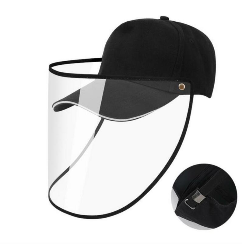 Gorra de béisbol desmontable antisaliva para exteriores, protector facial, 1 unidad, nueva