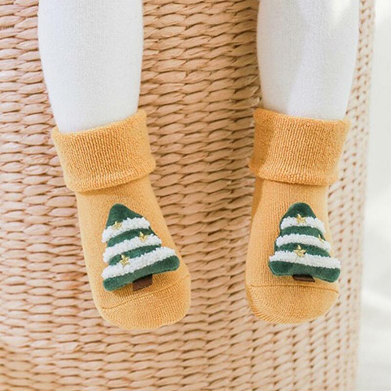 1คู่ที่มีประโยชน์ถุงเท้าเด็กวัยหัดเดิน Anti-Slip 5รูปแบบทารกแรกเกิดถุงเท้า Cozy ข้อเท้ารูปแบบคริสต์มาสถุงเท้าเด็กทารก