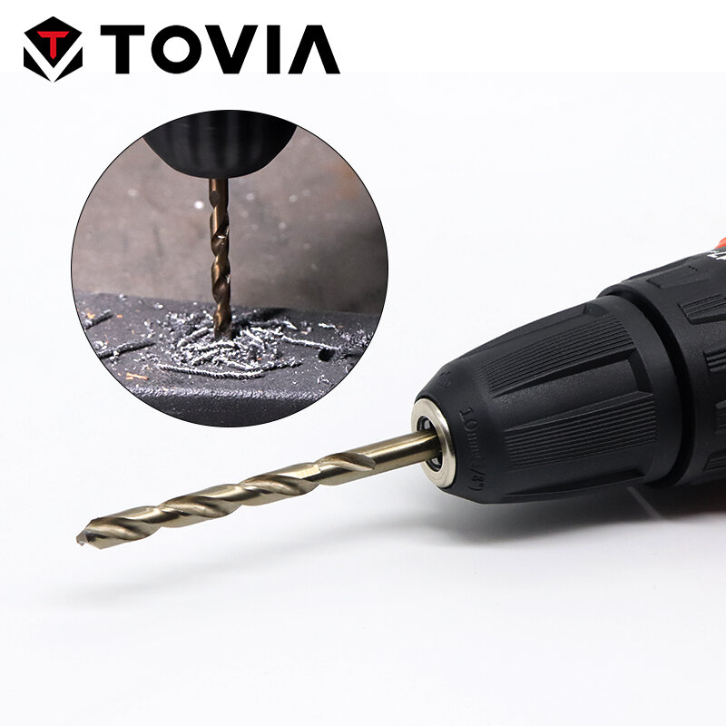 T TOVIA 1.0-13mm Cobalt Twist Drill Bit HSS M35 Metal Drill Bit For Stainless Steel Wood Metal Drilling Hole Cutter