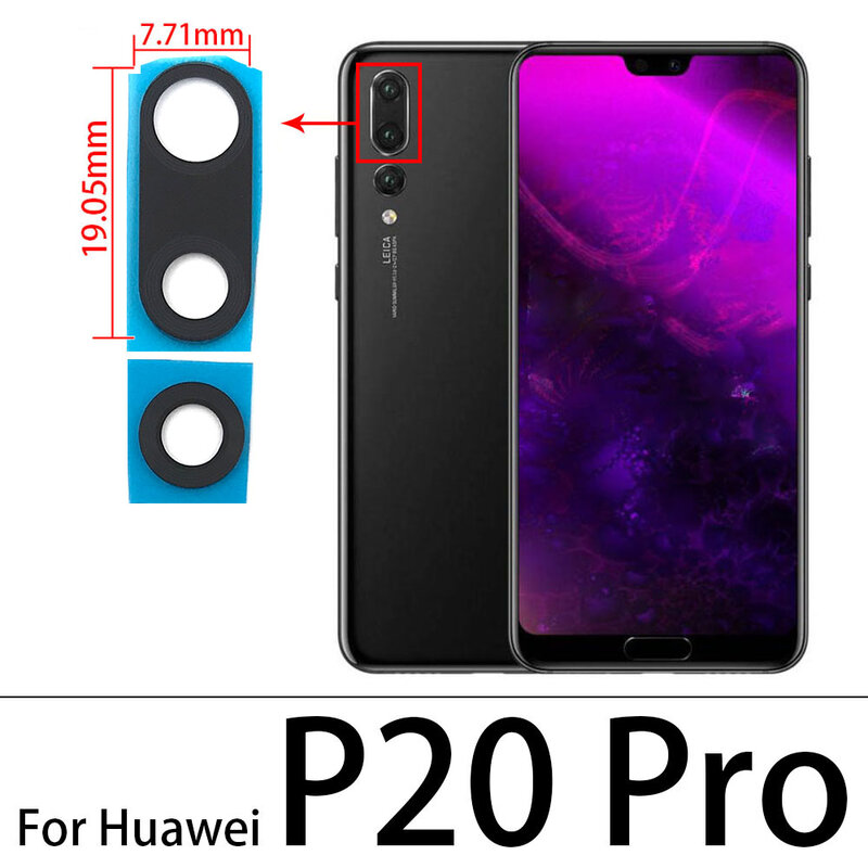 100% Nguyên Bản Cho Huawei P50 P40 Lite 5G P40 Lite E P40 P30 Lite P20 Pro Lưng Phía Sau kính Cường Lực Có Keo Dán Thay Thế + Dụng Cụ