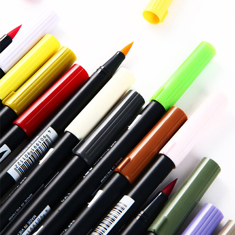 日本トンボ鉛筆abtソフトブラシペンアートマーカーセットスムース水彩描画マーカーペン書道レタリングデュアルブラシペン