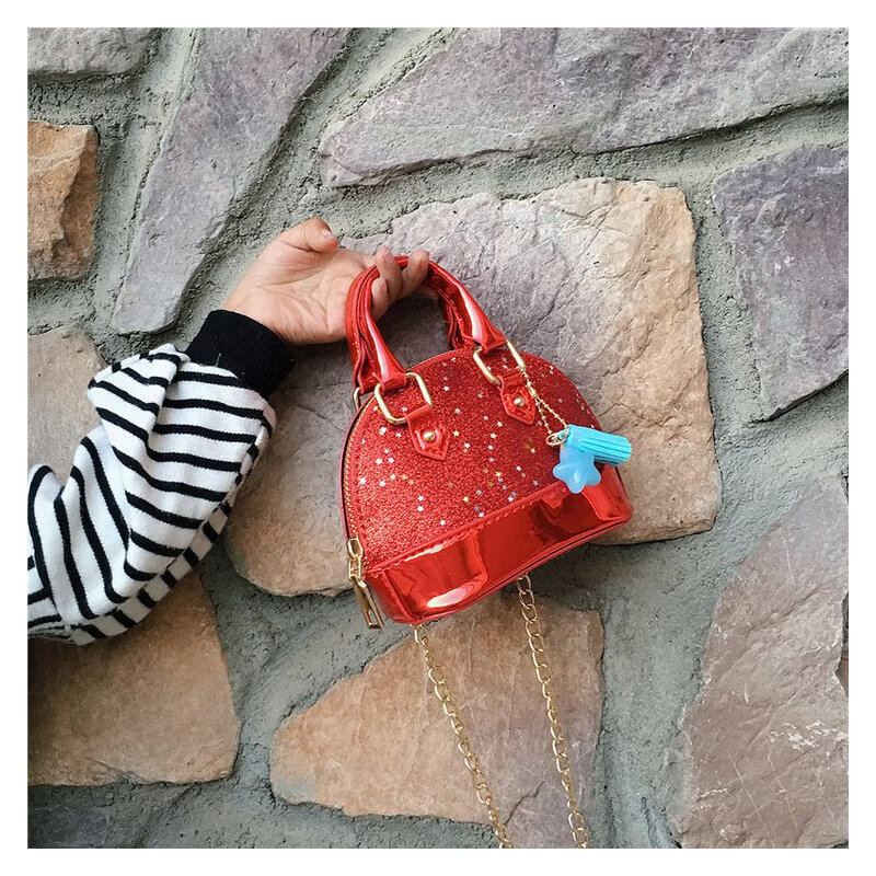 Ragazze bambini bambini Mini borse e borse a conchiglia borse a tracolla in pelle per le donne portafoglio piccolo borsa a mano per feste borsa da ragazza