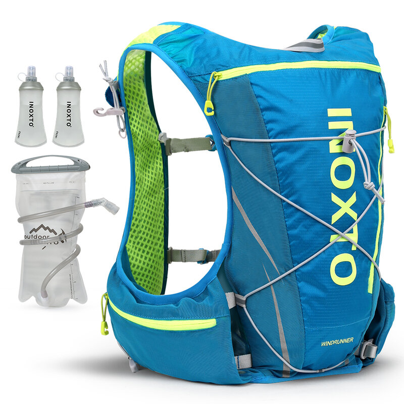 Mochila de chaleco hidratante para correr de 8L, mochila hidratante para ciclismo, senderismo, maratón, con bolsa de agua de 1.5L, botella de agua de 500ml