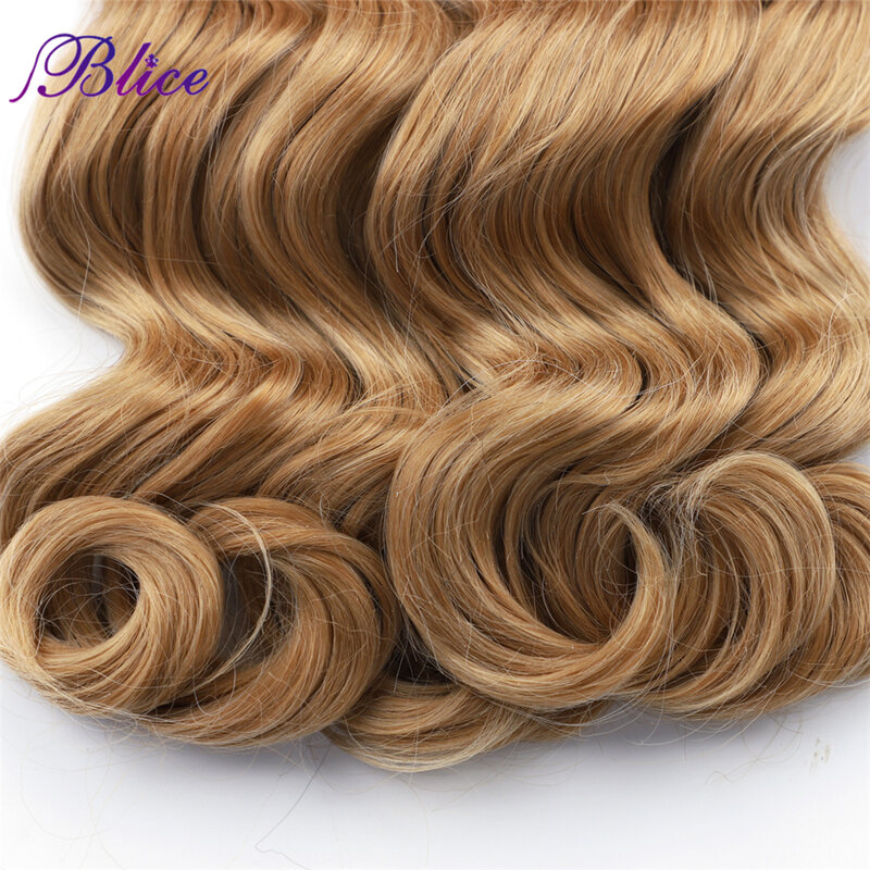 Blice Synthetic Bulk Body Wave Hair Bundles No Weft Hair Extensions 8-28Inch Crochet Braiding Hair For Women One Bundle Deal