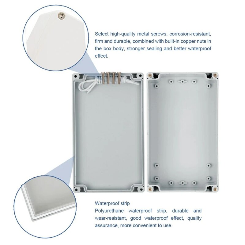 Carcasa electrónica de plástico ABS, carcasa impermeable de alta calidad, 200x120x56mm