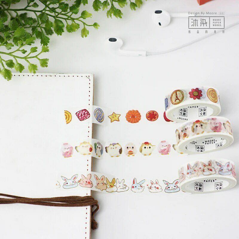 Корейский милый мультяшный цветной декоративный скотч 1,5*10 метров «сделай сам» кавайный инструмент для скрапбукинга декоративные ленты для маскировки фото