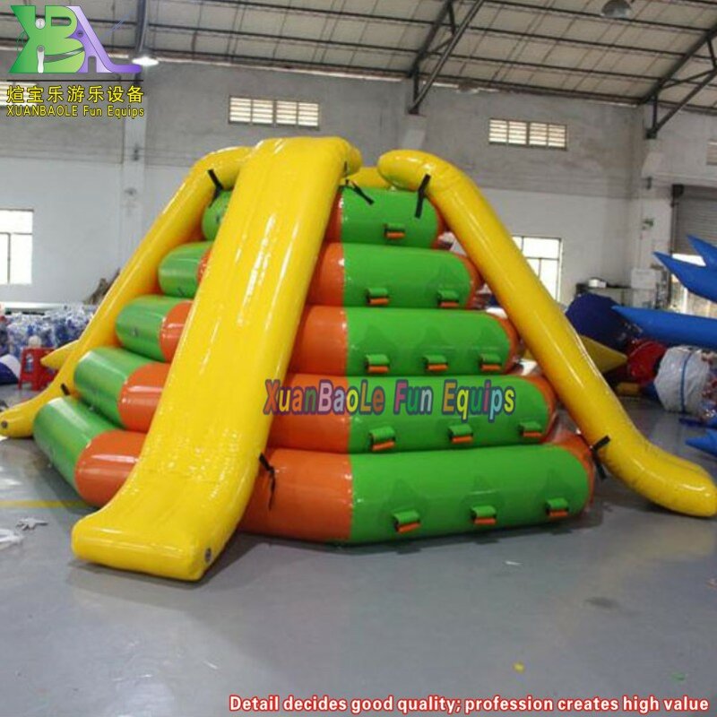 Ocean Park น้ำเกมของเล่น Inflatable Aqua Tower พองลอยน้ำสไลด์ Tower