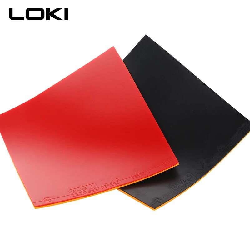 Loki Rxton 1 gomma da Ping Pong rosso nero 1 confezione ITTF approvato racchetta da Ping Pong in gomma per 40 + palline