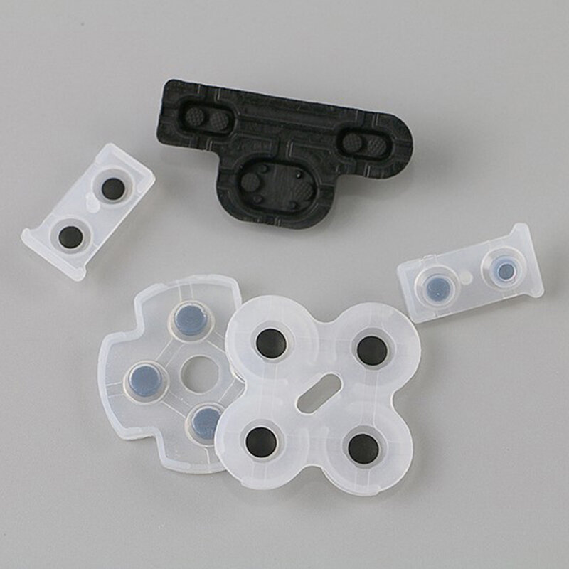 Recambio de almohadilla de botón conductora de silicona de goma suave para controlador Ps3, juego de 5 unidades