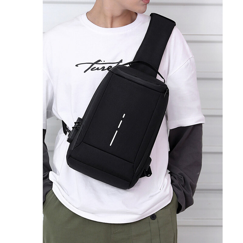 2020 Men's Anti-theft Waterproof Multifunction Oxford Crossbody Bag Shoulder Bags Short Trip Messenger Chest Bag Pack For Male