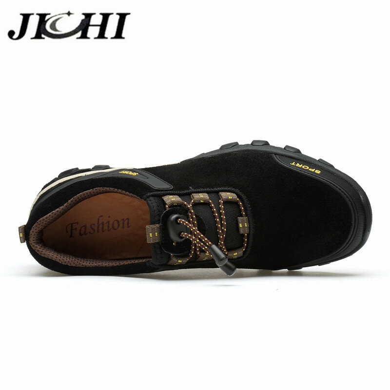 Jichi outono sapatos masculinos design de moda leve respirável tênis ao ar livre antiderrapante sapatos de caminhada masculinos