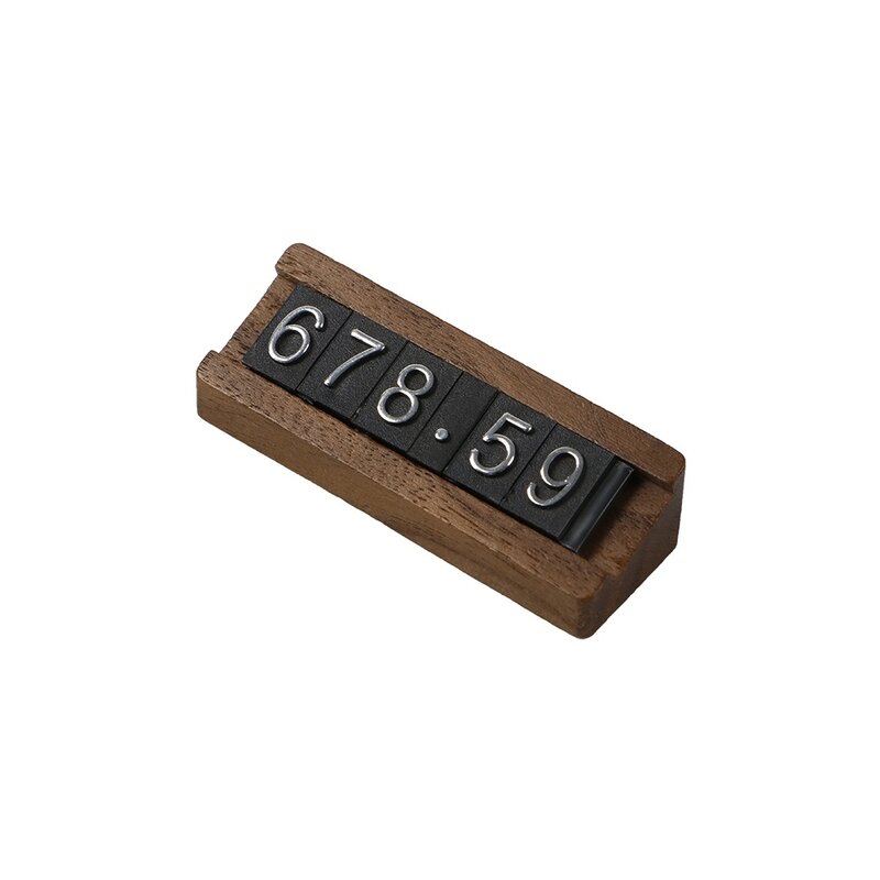 Базовая деревянная рамка с деревянным основанием, регулируемый индикатор, комбинированный куб с буквами, ценник