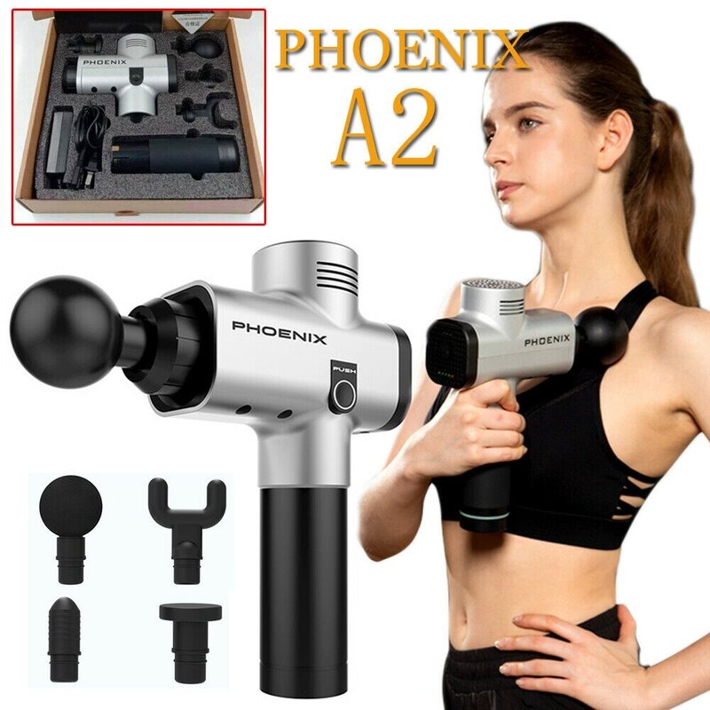 Phoenix massage Gun tool Slimming back pain relief energy treatment machine pump fitness gear electric Massager remedy With Bag