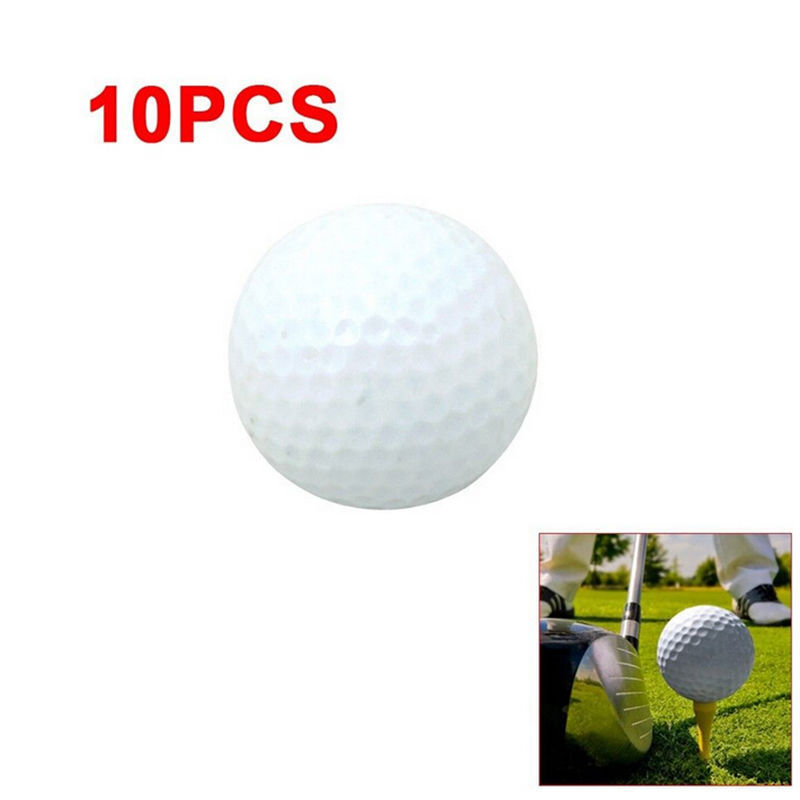 Pelotas de Golf para deportes al aire libre, pelota de goma sintética blanca para interior y exterior, ayuda de entrenamiento, 10 unidades, envío directo