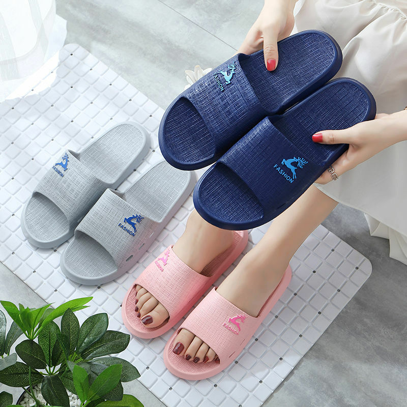 Sandals household anti slip wear resistant indoor bathroom bath thick soled slippers summer large women's bathroom slippers