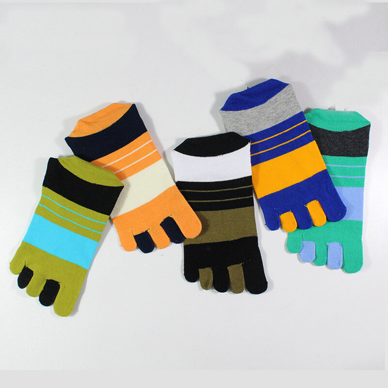 Chaussettes à cinq doigts pour hommes, en pur coton, sport, respirantes, confortables, Anti-Friction, avec orteils élastiques, Harajuku, nouvelle collection