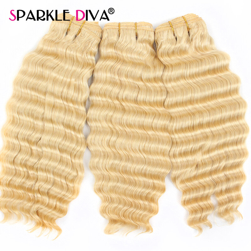 Brazilian Hair Weave Bundels 613 Blonde Diepe Golf 1/3/4 Gemengde Haarverlenging 32 34 36 38 40 Inch blonde Menselijk Haar Bundels Remy