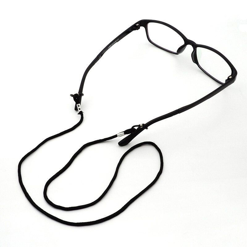 Nieuwe 2Pcs Sport Zonnebril Brillen Bril Strap Hals Cord String Lanyard Zwart