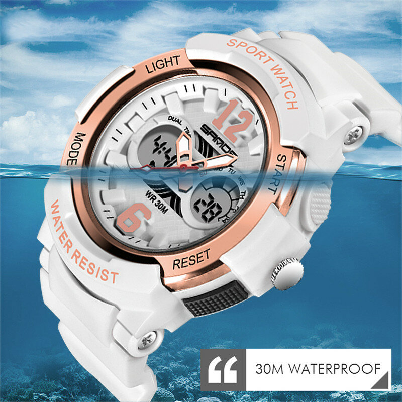 Reloj deportivo Digital LED para mujer, pulsera electrónica militar, resistente al agua, a la moda, novedad