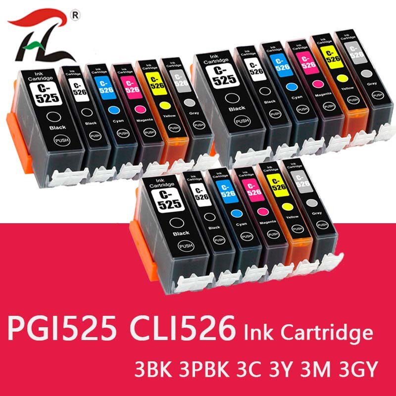 For Canon PGI 525 CLI 526 Ink Cartridge For Canon PIXMA IP4850 IP4950 IX6550 MG5150 MG5250 MG5350 pgi-525 cli-526