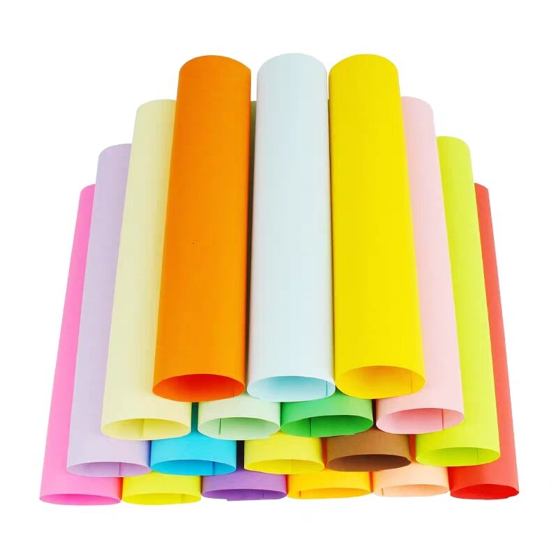 Papel quadrado fluorescente para projetos de artes e ofícios, cores misturadas para crianças, 10 cores sortidas, origami, 15x15cm