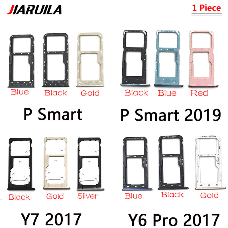 Bandeja de tarjeta Sim para Huawei P Smart 2019, ranura para tarjeta SD, adaptador de soporte para Huawei Y7 Y6 Pro 2017