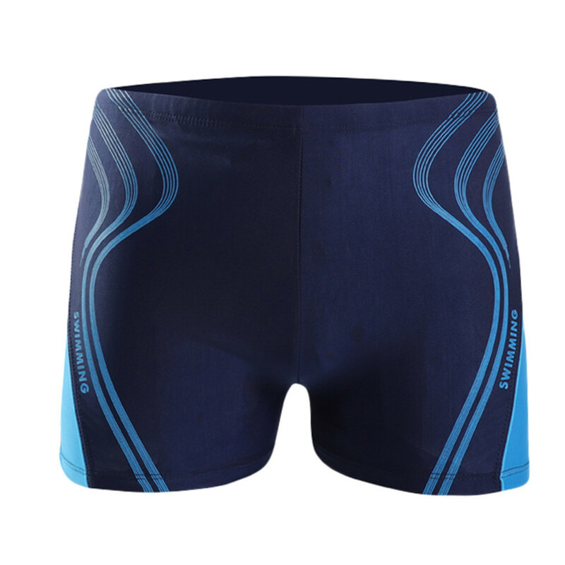Nova impressão masculina sexy respirável briefs troncos de natação moda built-in cinta-apertado calças de ângulo plano troncos de natação 11.15