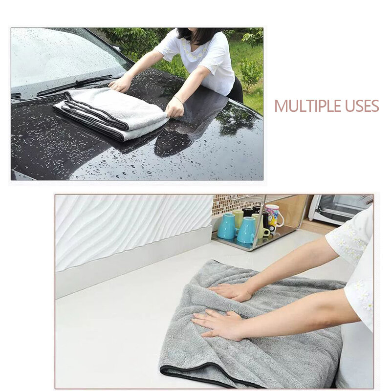 75X35 60X40Cm Microfiber Auto Wassen Handdoek Sneldrogende Auto Cleaning Extra Zachte Doek Hoge Water absorptie Voor Wasstraat Accessorie