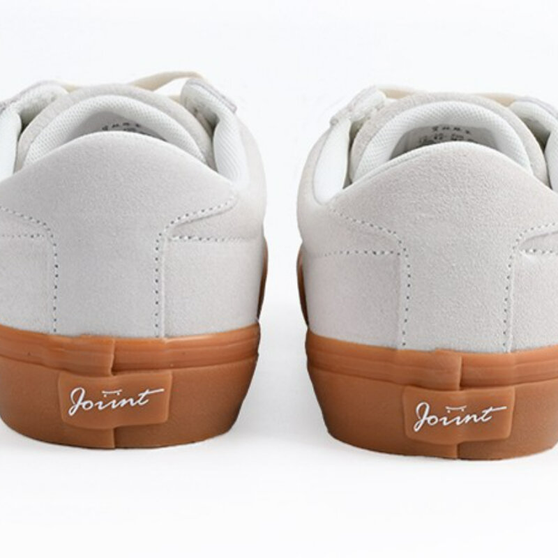 Joiints หนังสำหรับรองเท้าผู้หญิงผู้ชายครีมสีขาวแฟชั่นรองเท้าผ้าใบสเก็ตรองเท้า Breathable ยาง
